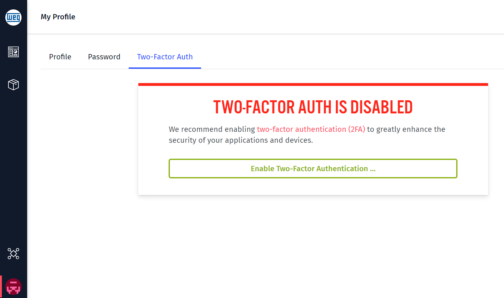 Enable Two-Factor Auth